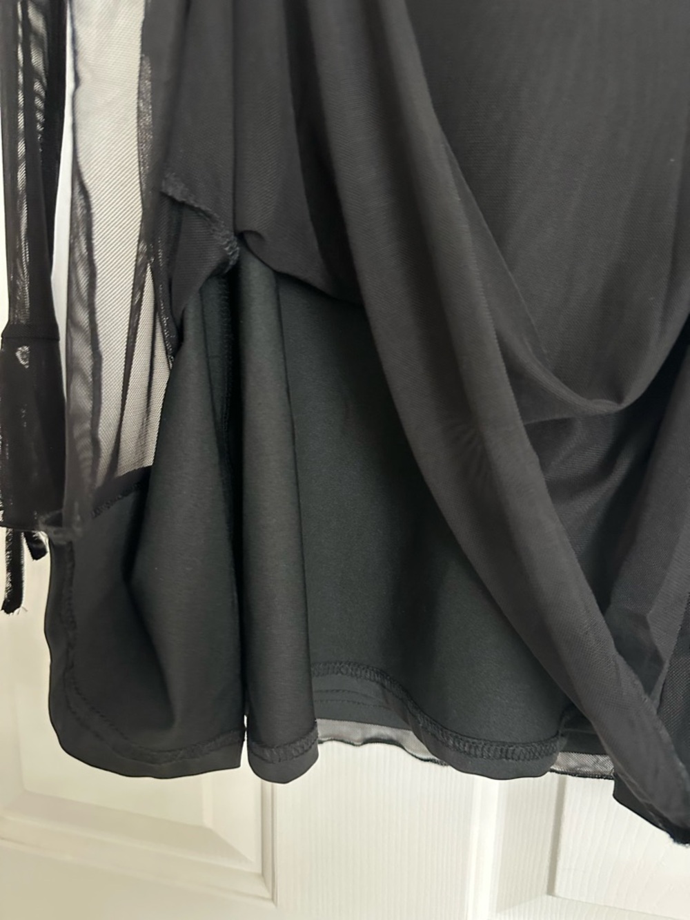 Princess Polly Black Long-Sleeve Mesh Dress - Picture 7 of 8